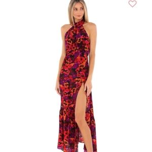 NWT: Saylor Audie Painterly Poppy MIDI Dress.